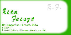 rita feiszt business card